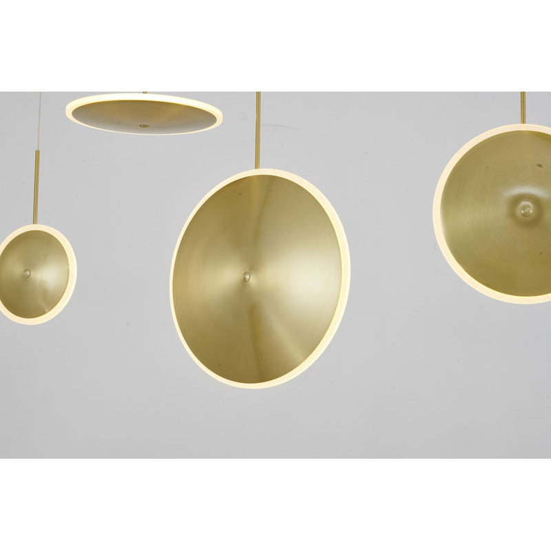 Gold Frame with Six LED Saucer Lights by Bethel - view 6