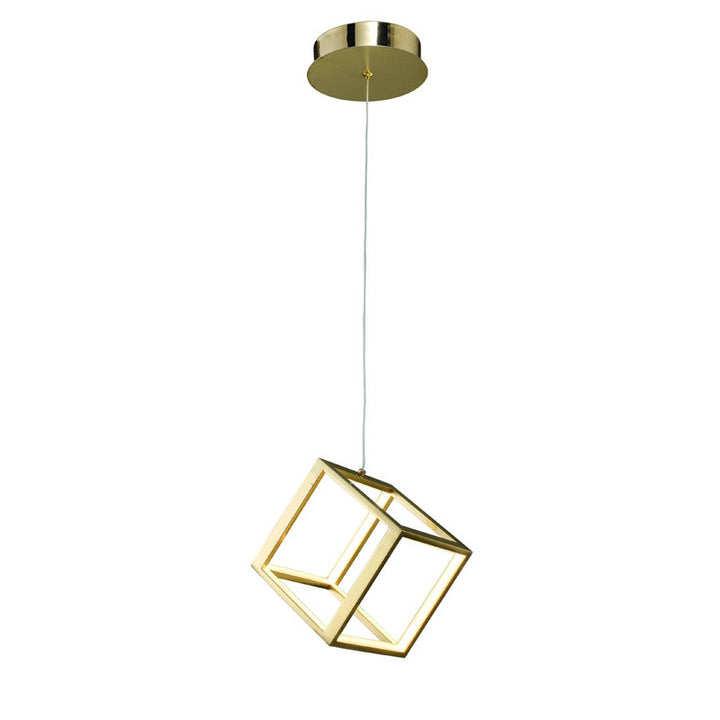 LED Cube Single Pendant Light with Acrylic Diffusers by Bethel - view 2