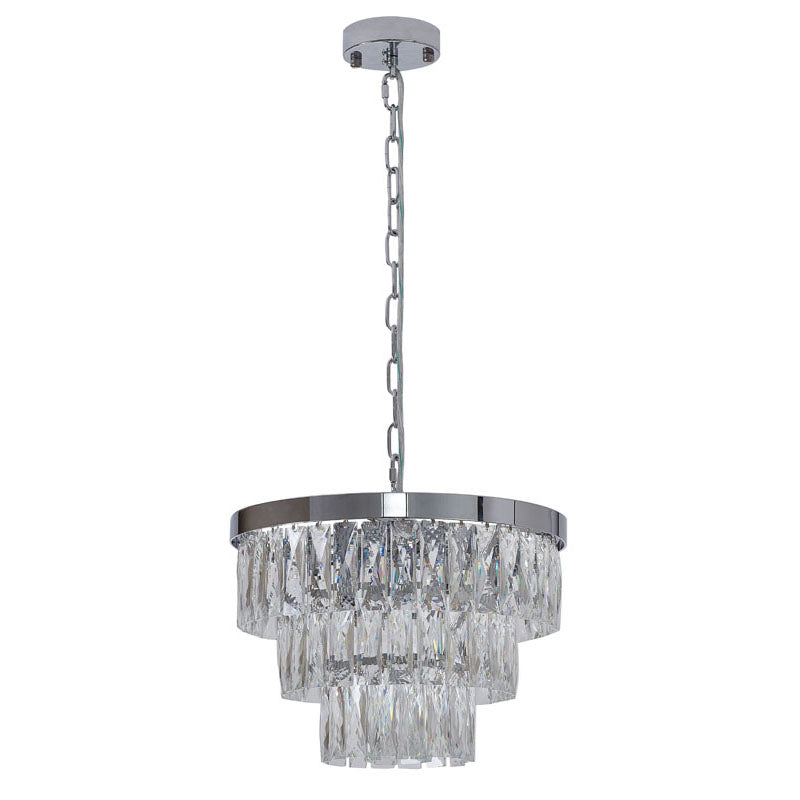 Metal Frame Chandelier with Clear Hanging Crystals (OC32) by Bethel - view 2