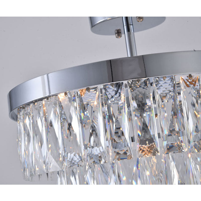 Metal Frame Chandelier with Clear Hanging Crystals (OC32) by Bethel - view 5