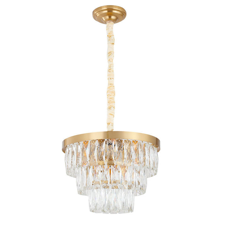Metal Frame Chandelier with Clear Hanging Crystals (OC32) by Bethel - view 12