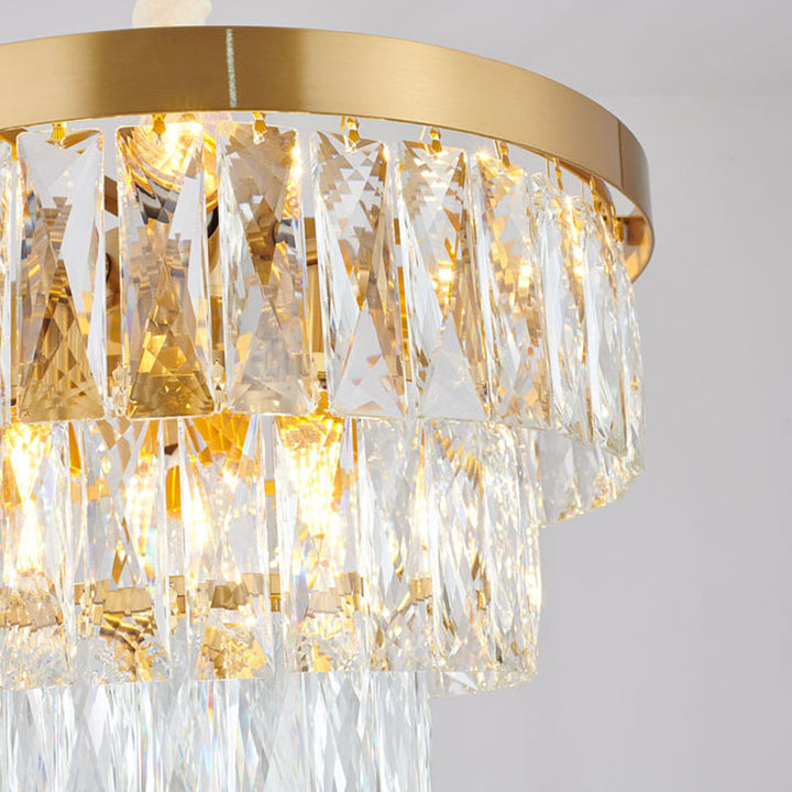 Metal Frame Chandelier with Clear Hanging Crystals (OC32) by Bethel - view 13