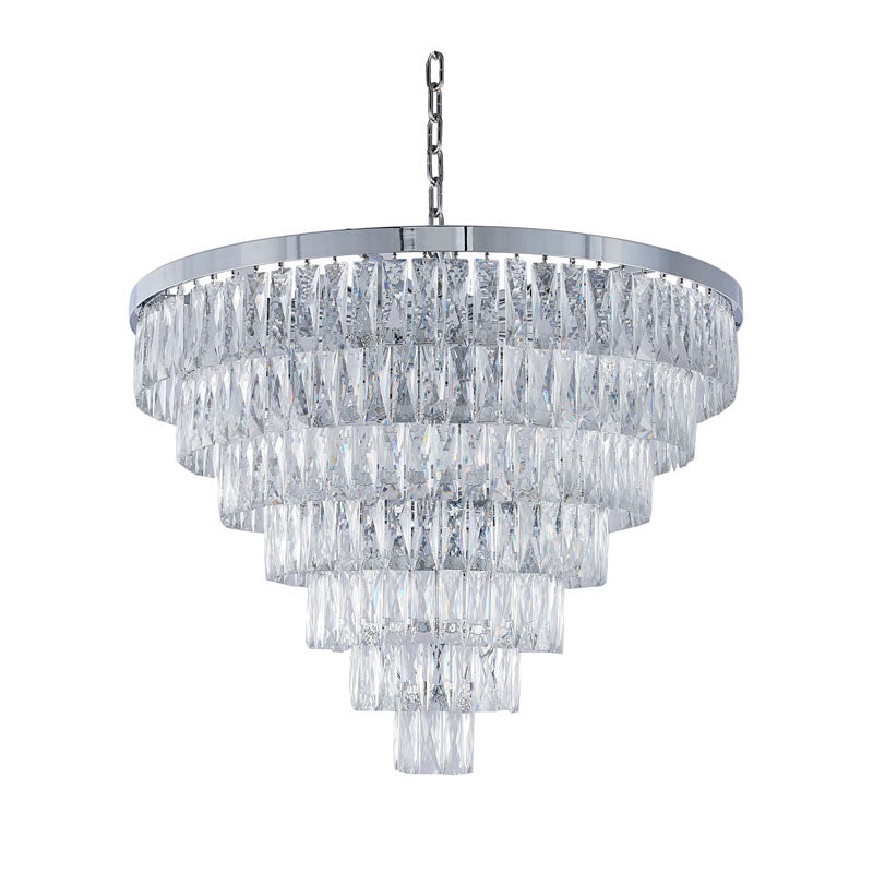 Seven Tier Chandelier with Clear Hanging Crystals by Bethel - view 10