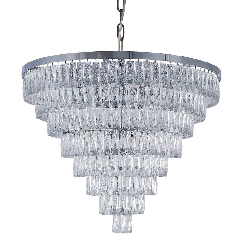 Eight Tier Chandelier with Clear Hanging Crystals by Bethel - view 2