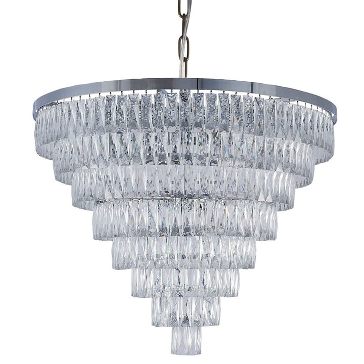 Eight Tier Chandelier with Clear Hanging Crystals by Bethel - view 2