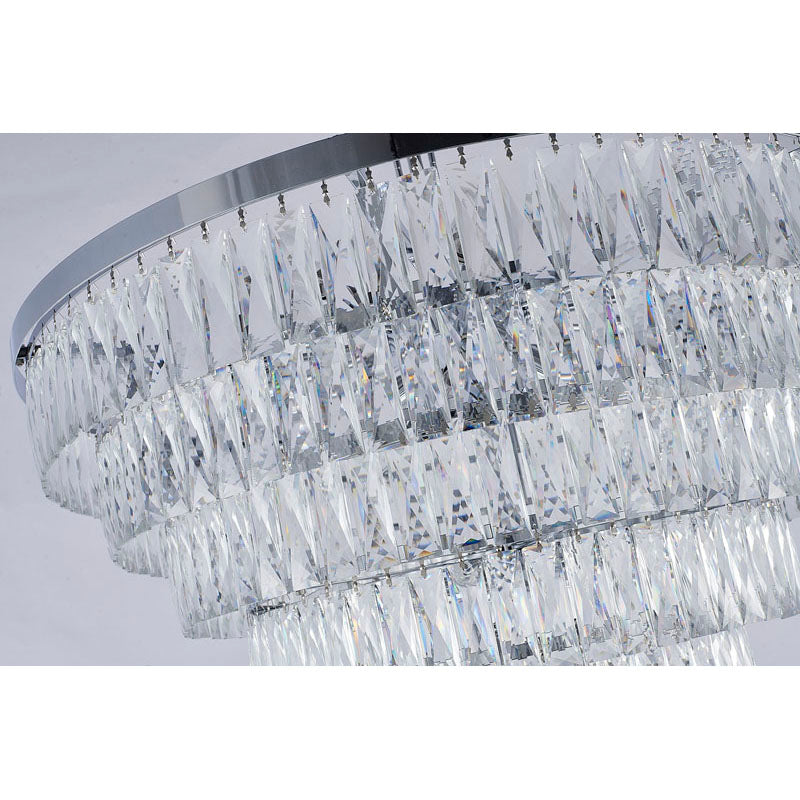 Eight Tier Chandelier with Clear Hanging Crystals by Bethel - view 3
