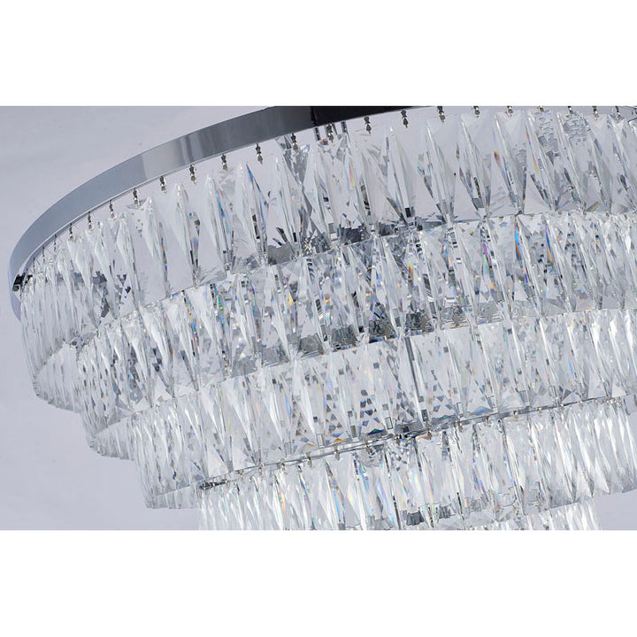 Eight Tier Chandelier with Clear Hanging Crystals by Bethel - view 3