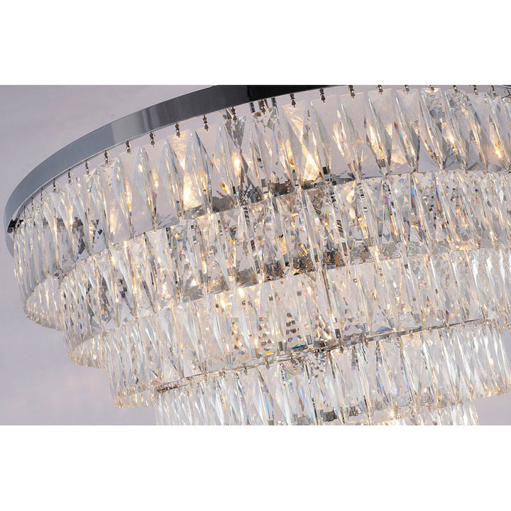 Eight Tier Chandelier with Clear Hanging Crystals by Bethel - view 4