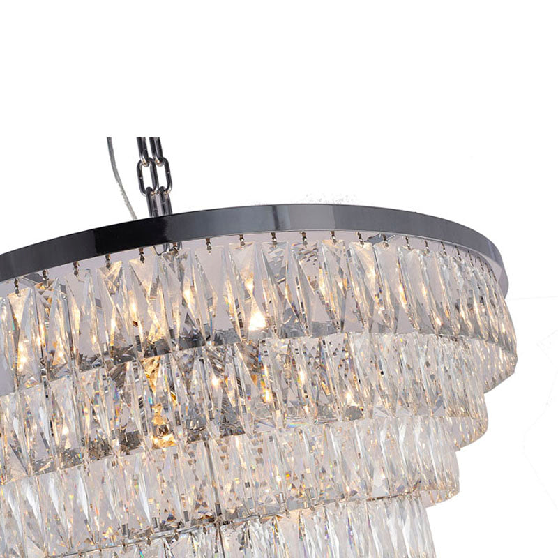 Eight Tier Chandelier with Clear Hanging Crystals by Bethel - view 5