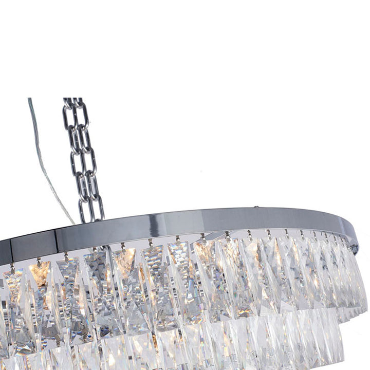 Eight Tier Chandelier with Clear Hanging Crystals by Bethel - view 6