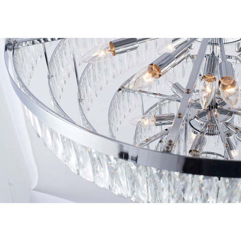 Eight Tier Chandelier with Clear Hanging Crystals by Bethel - view 7