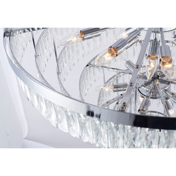 Eight Tier Chandelier with Clear Hanging Crystals by Bethel - view 7