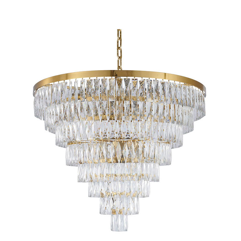 Eight Tier Chandelier with Clear Hanging Crystals by Bethel - view 13