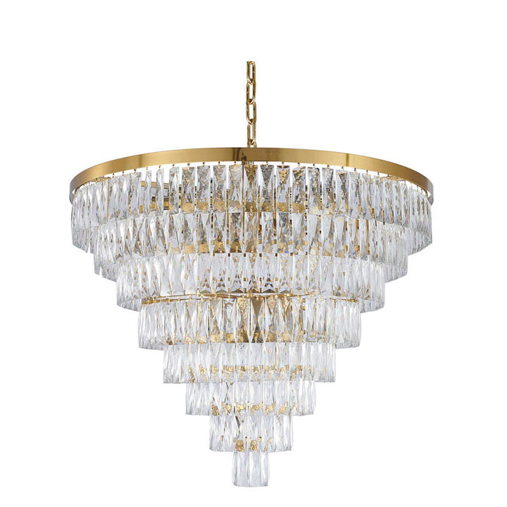 Eight Tier Chandelier with Clear Hanging Crystals by Bethel - view 13