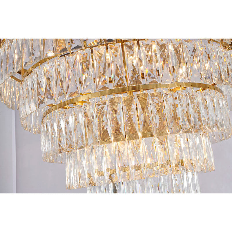 Eight Tier Chandelier with Clear Hanging Crystals by Bethel - view 14