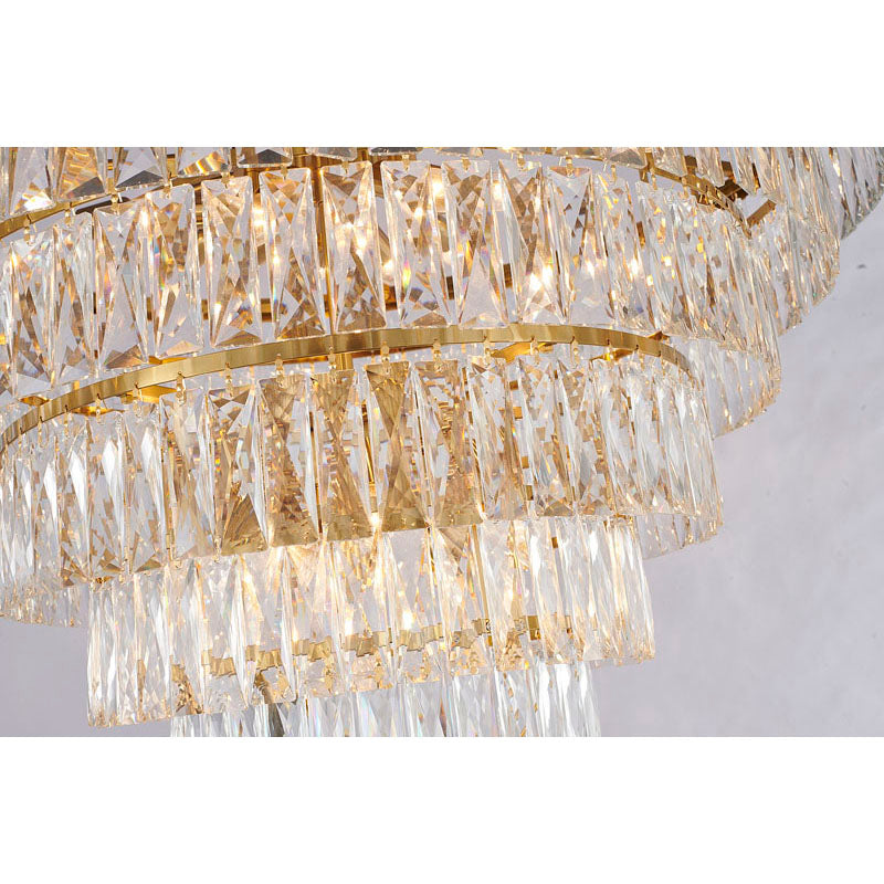 Eight Tier Chandelier with Clear Hanging Crystals by Bethel - view 15