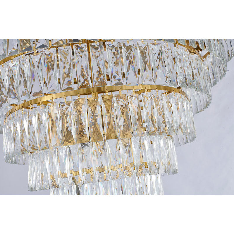 Eight Tier Chandelier with Clear Hanging Crystals by Bethel - view 16
