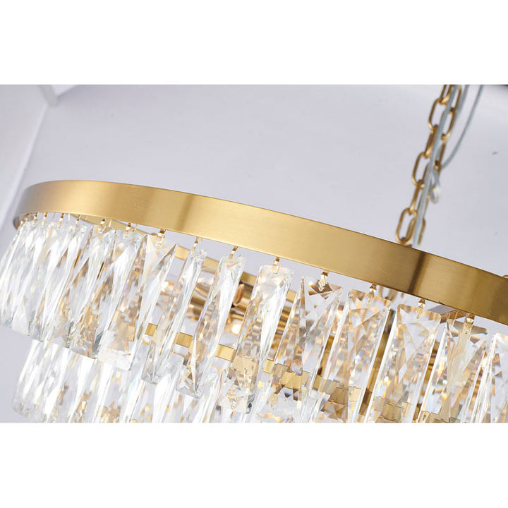 Eight Tier Chandelier with Clear Hanging Crystals by Bethel - view 17