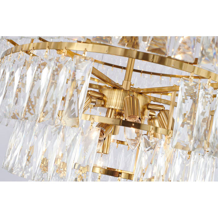 Eight Tier Chandelier with Clear Hanging Crystals by Bethel - view 19