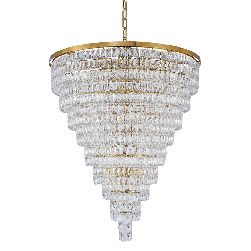 Nine Tier Chandelier with Clear Hanging Crystals by Bethel - view 11