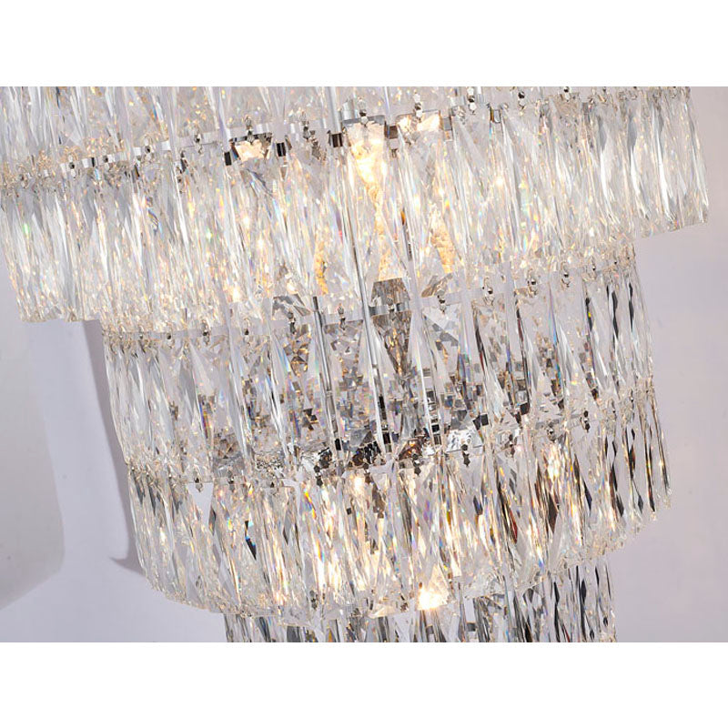 Nine Tier Chandelier with Clear Hanging Crystals (OC52) by Bethel - view 4