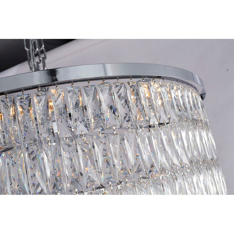 Nine Tier Chandelier with Clear Hanging Crystals (OC52) by Bethel - view 6