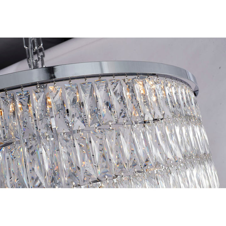 Nine Tier Chandelier with Clear Hanging Crystals (OC52) by Bethel - view 6