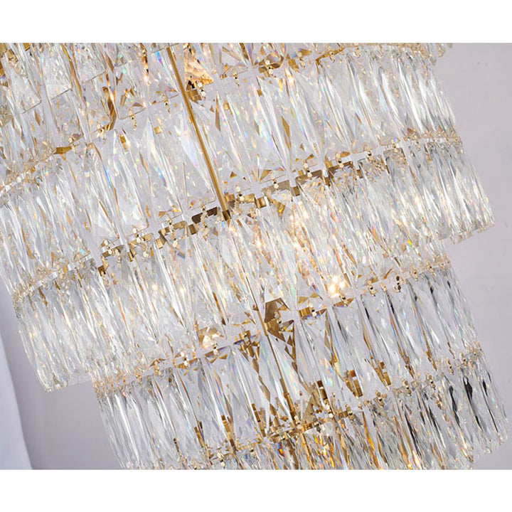 Nine Tier Chandelier with Clear Hanging Crystals (OC52) by Bethel - view 15