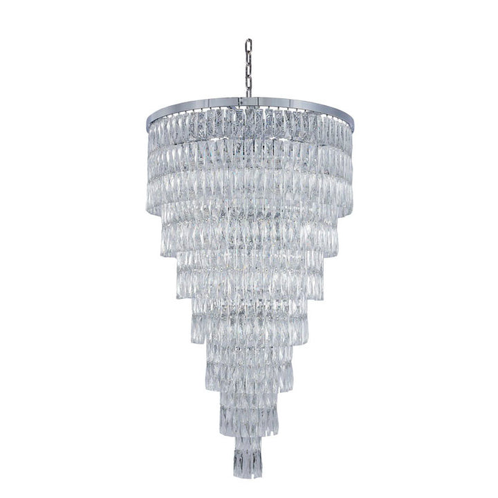 Steven Tier Chandelier with Clear Hanging Crystals by Bethel - view 2