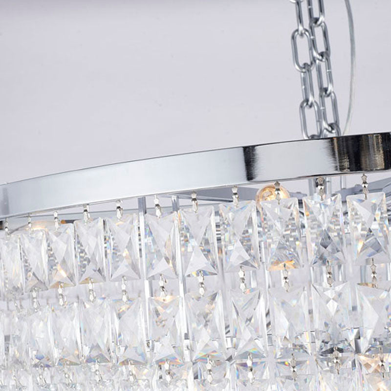 Steven Tier Chandelier with Clear Hanging Crystals by Bethel - view 5