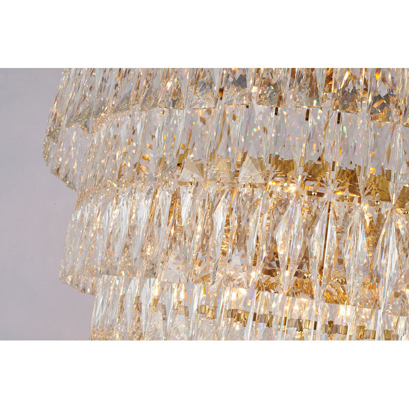 Steven Tier Chandelier with Clear Hanging Crystals by Bethel - view 10