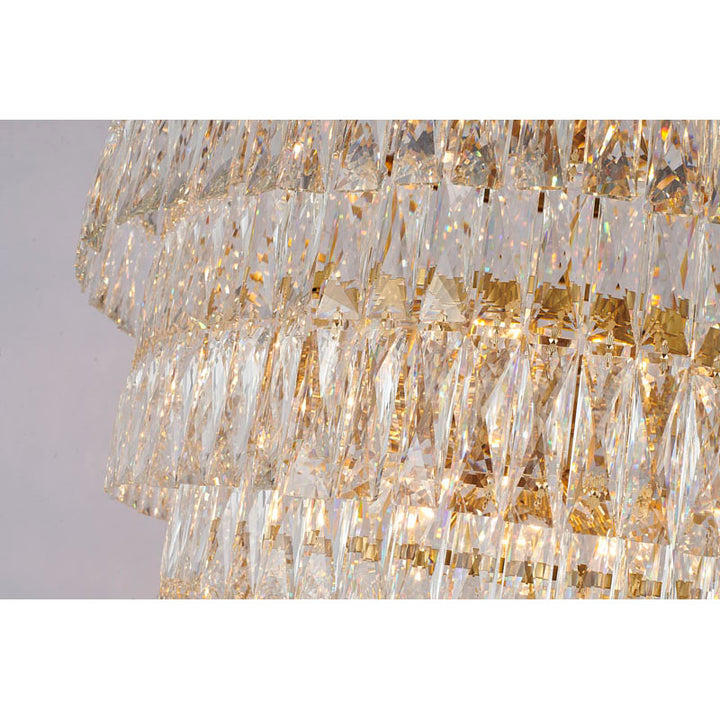 Steven Tier Chandelier with Clear Hanging Crystals by Bethel - view 10