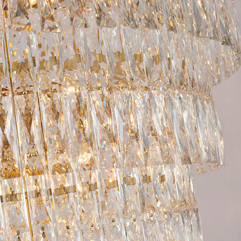 Steven Tier Chandelier with Clear Hanging Crystals by Bethel - view 11