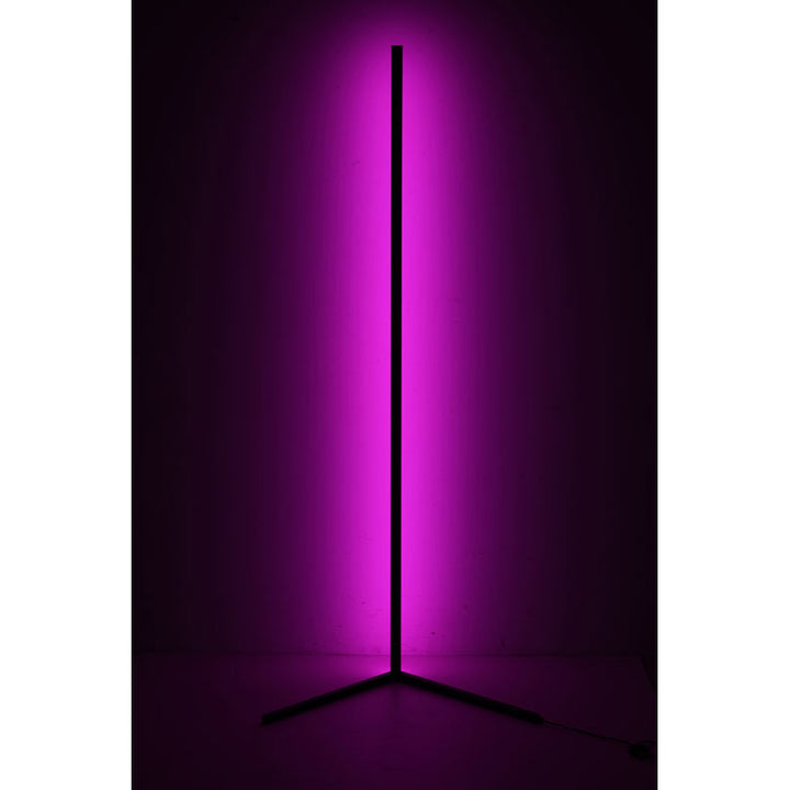 Matte Black LED Stick Floor Lamp with Color Changing Options by Bethel - view 3