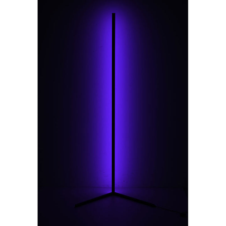 Matte Black LED Stick Floor Lamp with Color Changing Options by Bethel - view 4