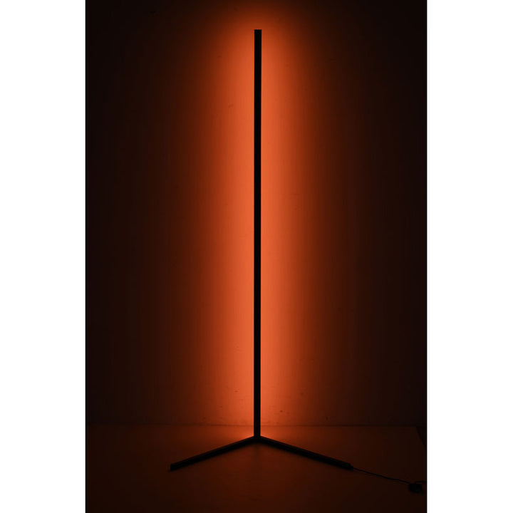 Matte Black LED Stick Floor Lamp with Color Changing Options by Bethel - view 6