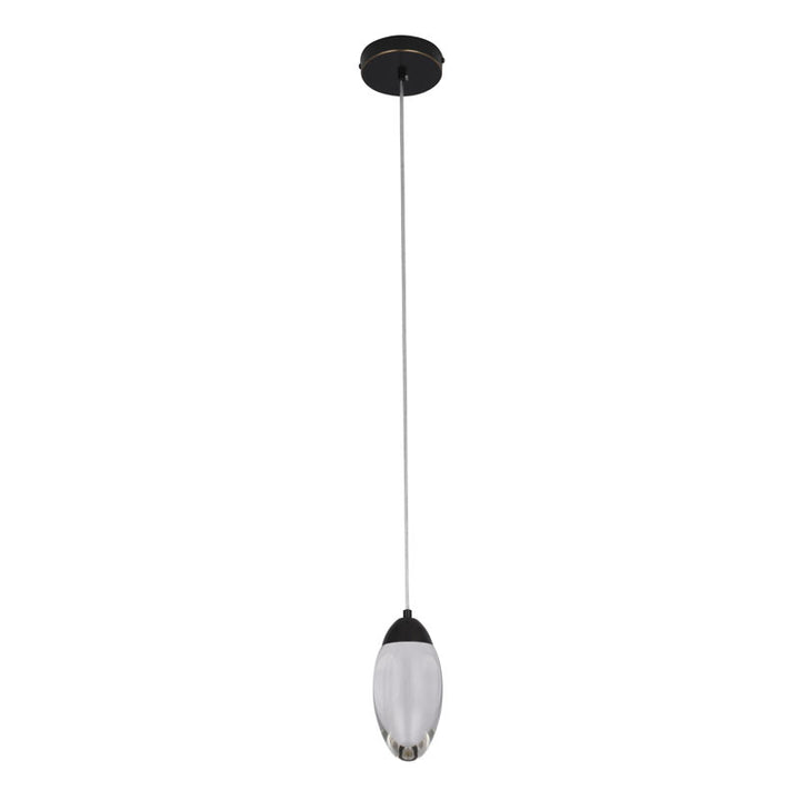 LED Single Pendant Light with Clear Crystal Shade by Bethel - view 13