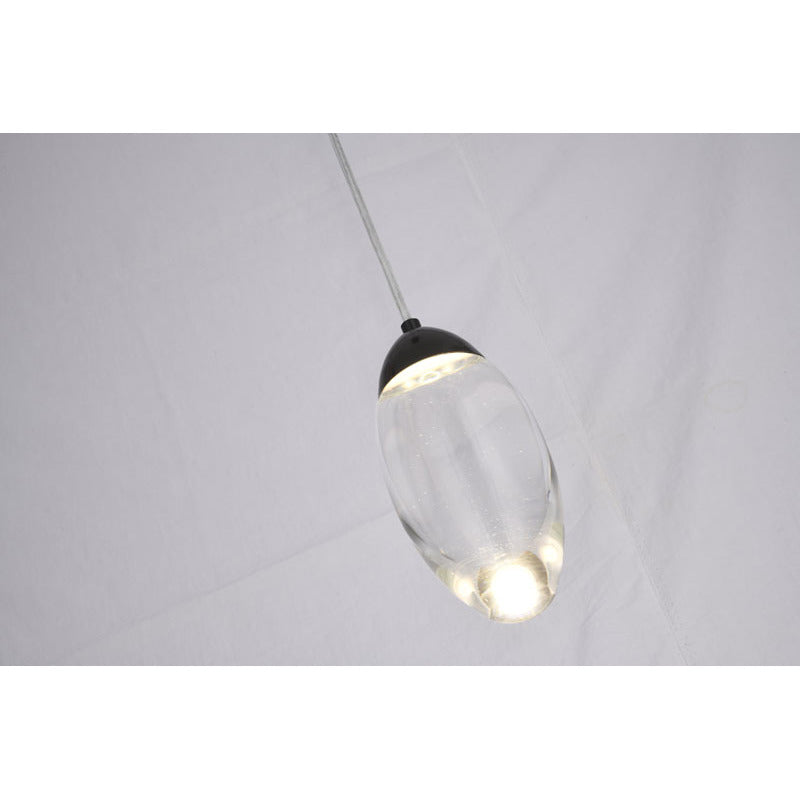 LED Single Pendant Light with Clear Crystal Shade by Bethel - view 14