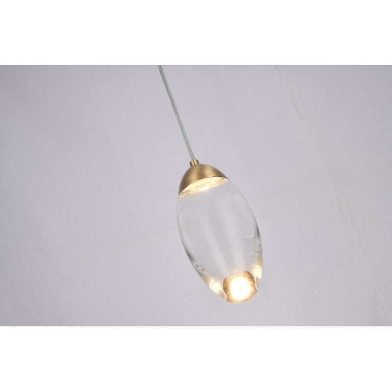 LED Single Pendant Light with Clear Crystal Shade by Bethel - view 3