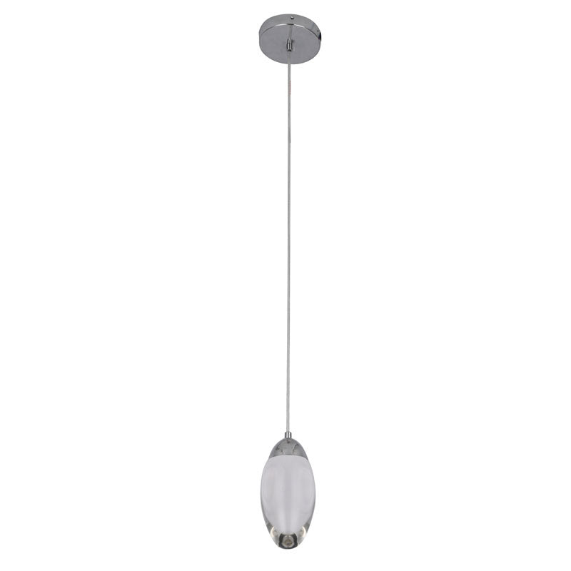 LED Single Pendant Light with Clear Crystal Shade by Bethel - view 8