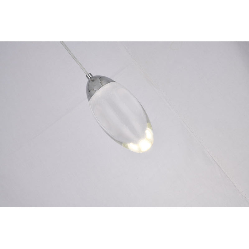 LED Single Pendant Light with Clear Crystal Shade by Bethel - view 9