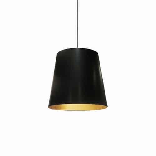 1 Light Oversized Drum Pendant (OD-M) in Black by Dainolite