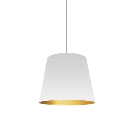 1 Light Oversized Drum Pendant (OD-S) in White by Dainolite