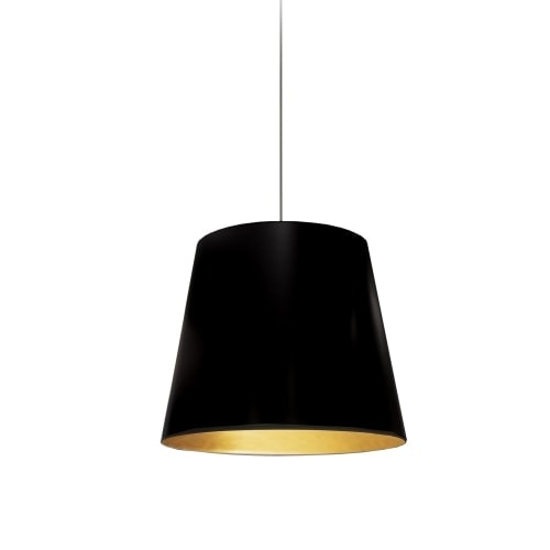 1 Light Oversized Drum Pendant (OD-S) in Black by Dainolite