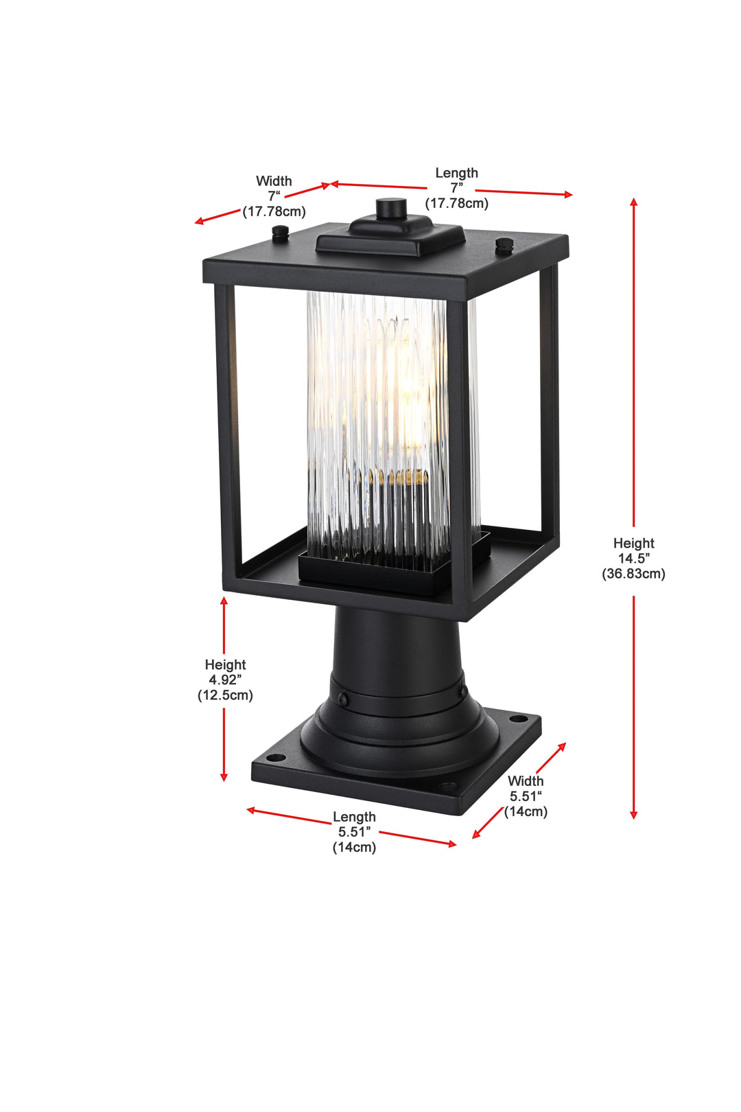 Dover Outdoor Post Light by Elegant - view 7