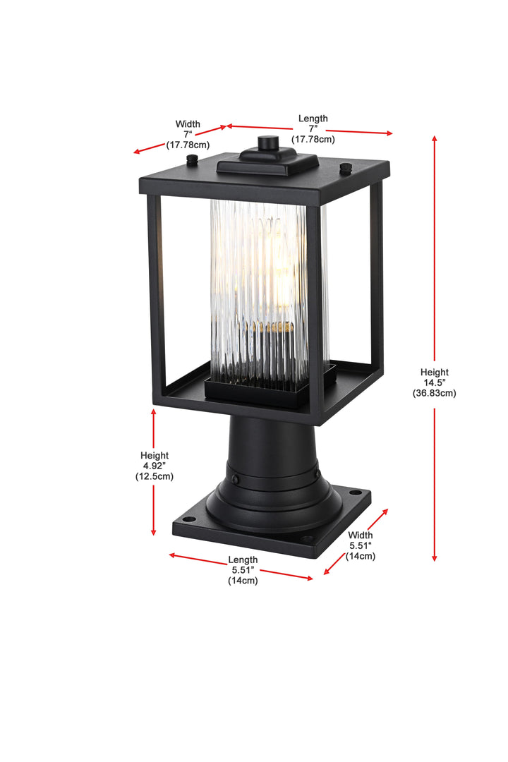 Dover Outdoor Post Light by Elegant - view 7
