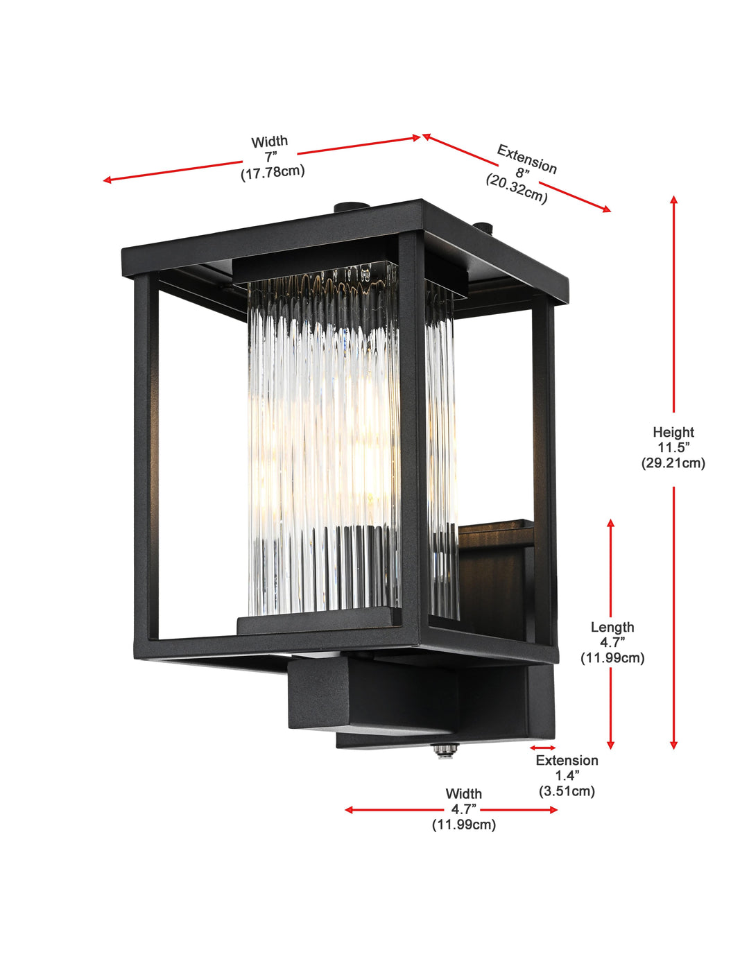 Dover Outdoor Wall Light by Elegant - view 8