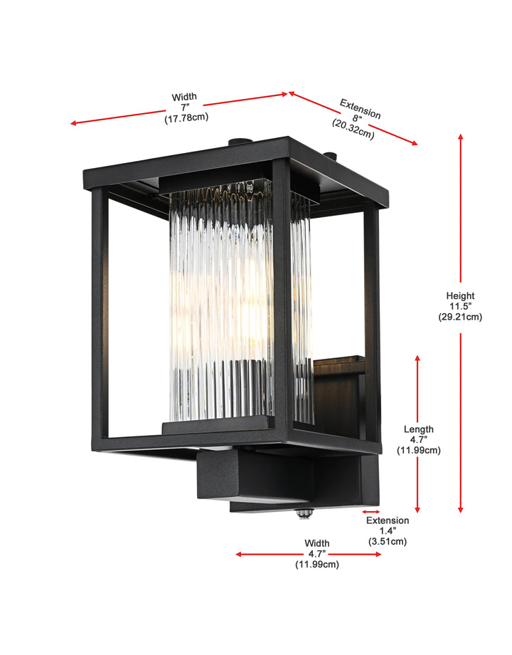 Dover Outdoor Wall Light by Elegant - view 8
