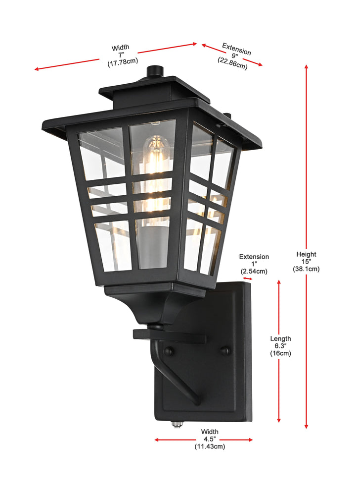 Macon Outdoor Wall Light by Elegant - view 8