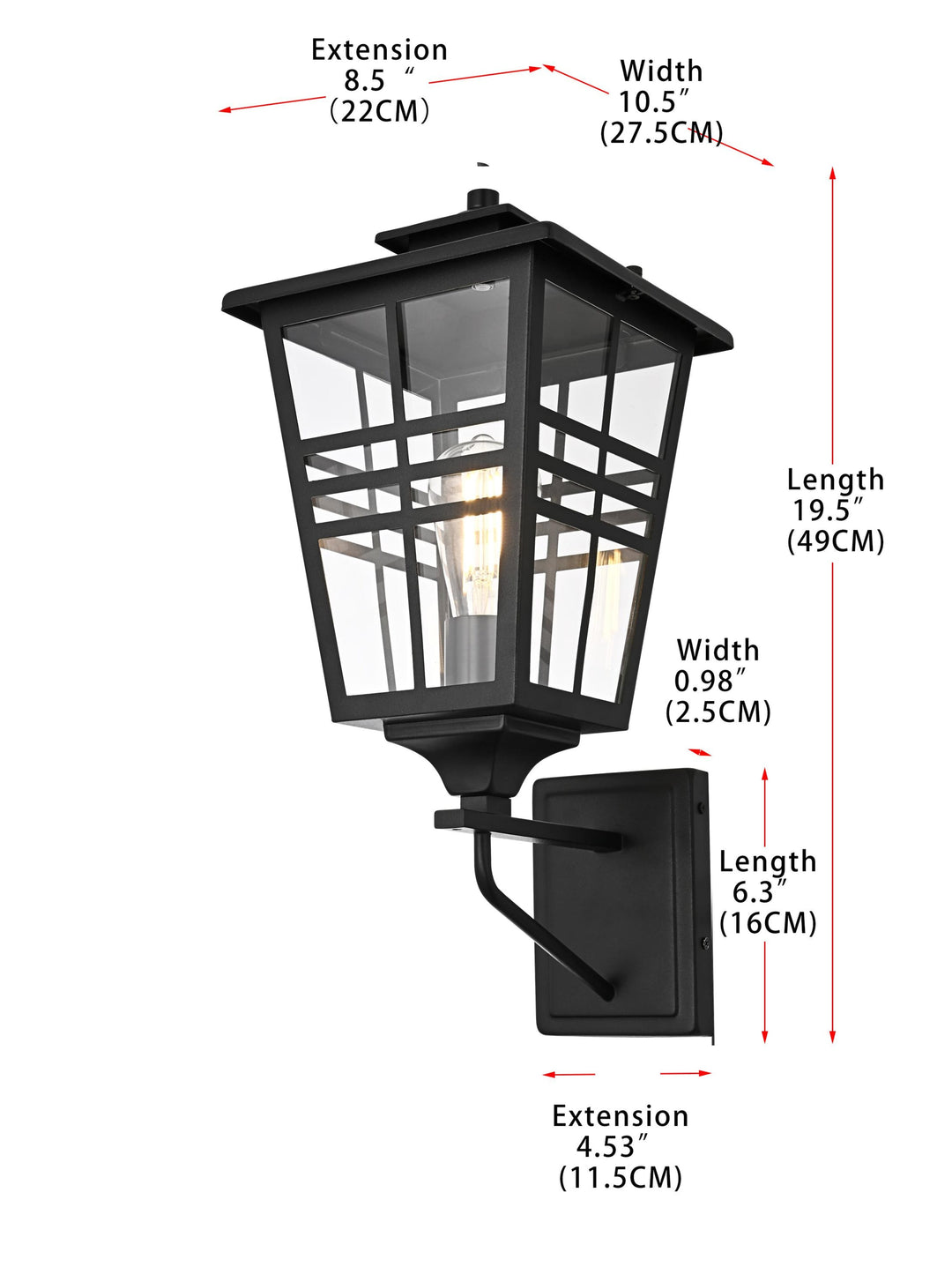 Macon Outdoor Wall Light by Elegant - view 16